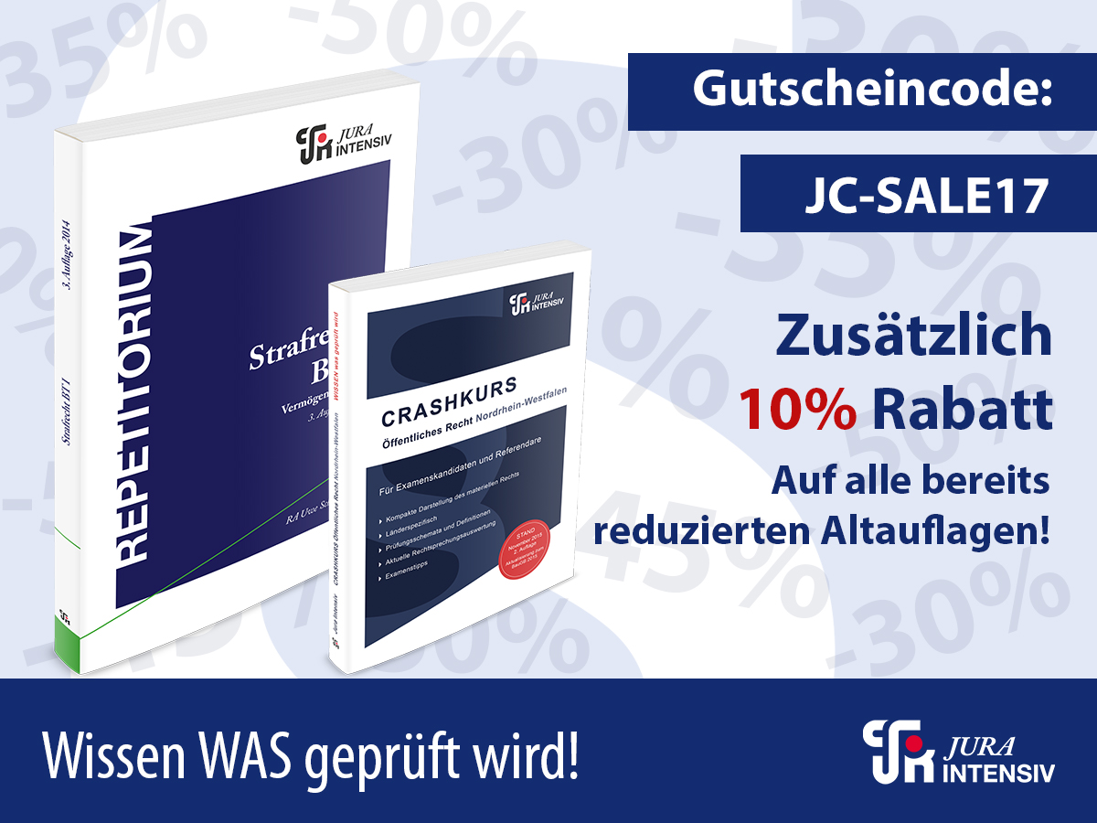 Jura Intensiv Verlag Rabattaktion