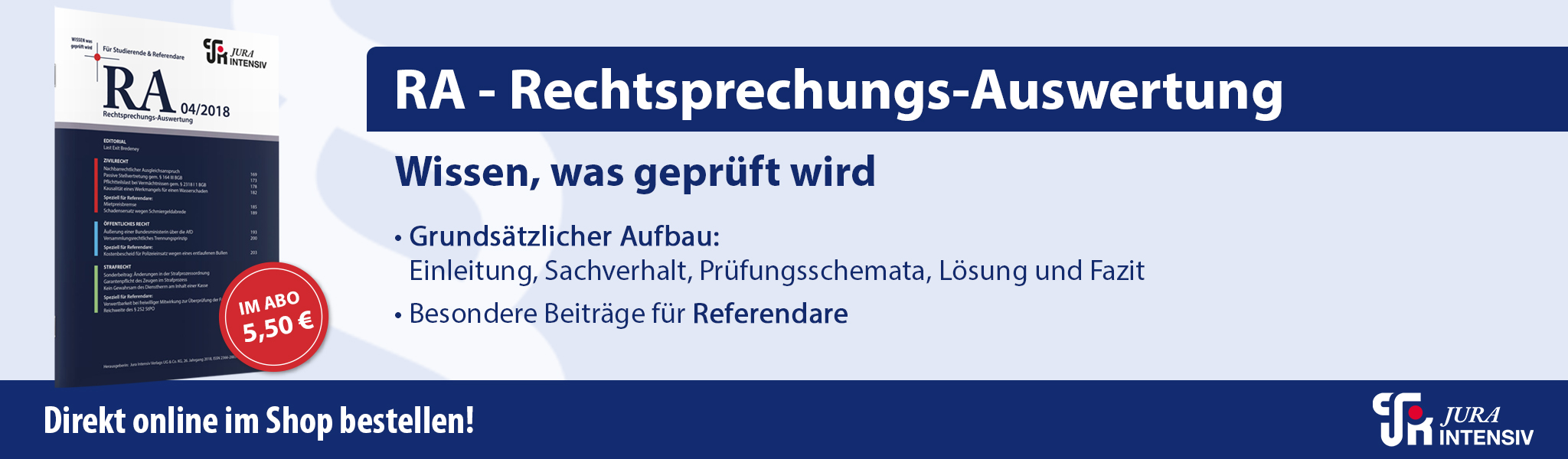 Jura Intensiv: RA - Rechtsprechungs-Auswertung - JurCase.com