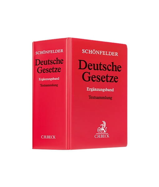 Schönfelder Deutsche Gesetze Ergänzungsband in der 56. Auflage kaufen auf JurCase-Shop.com